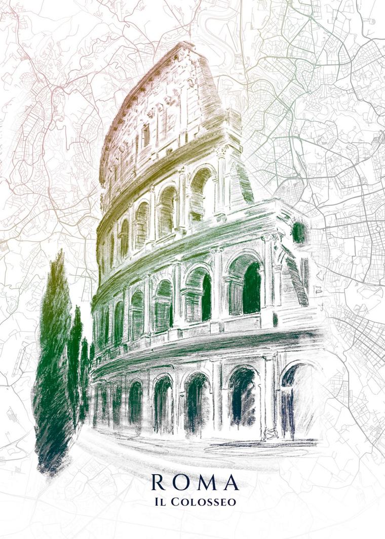 Roma, il Colosseo, opera digitale