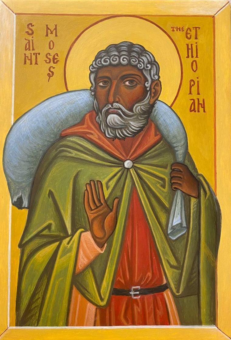 Icona di San Mosè l'Etiope, padre del deserto