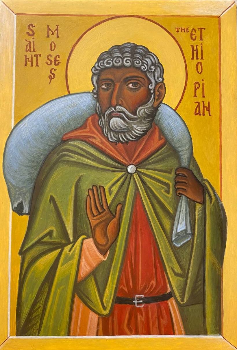 Icona di San Mosè l'Etiope, padre del deserto