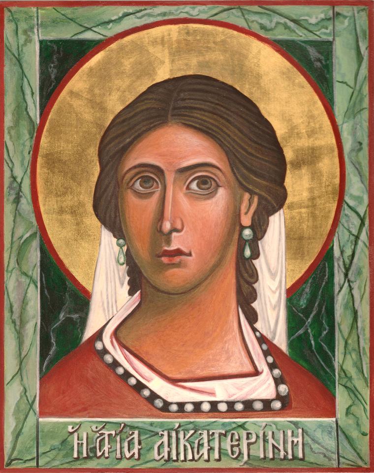 Icona di Santa Caterina d'Alessandria, versione su tavola