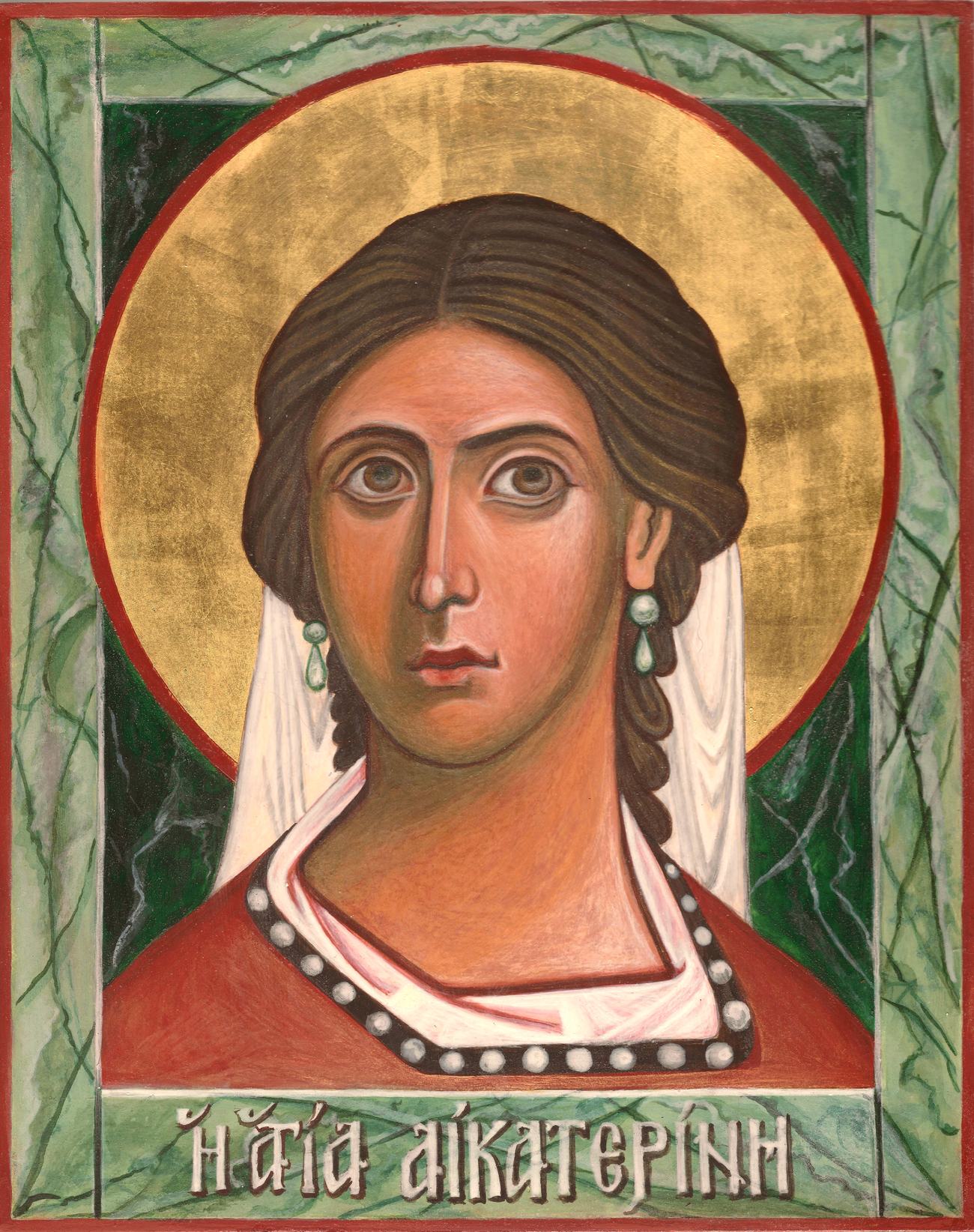 Icona di Santa Caterina d'Alessandria, versione su tavola